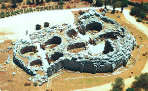 le temple de Ggantija vu du ciel 